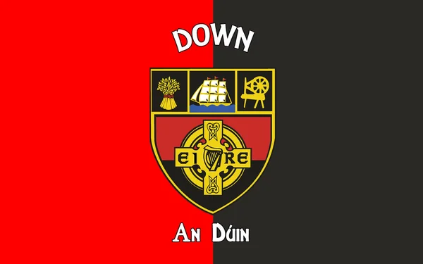 北アイルランドのダウン州の旗 — ストック写真