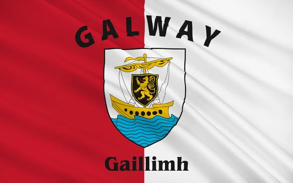 戈尔韦郡的旗子是县在西爱尔兰 — 图库照片