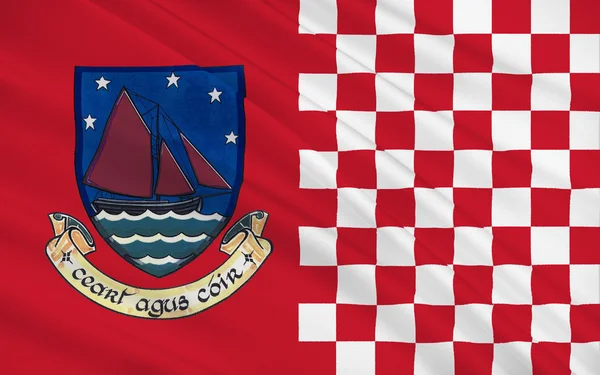 Vlag van Galway County is een county in het westen van Ierland — Stockfoto