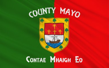 County Mayo bayrağı İrlanda bir ilçesidir