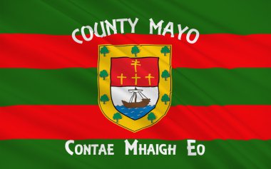 County Mayo bayrağı İrlanda bir ilçesidir