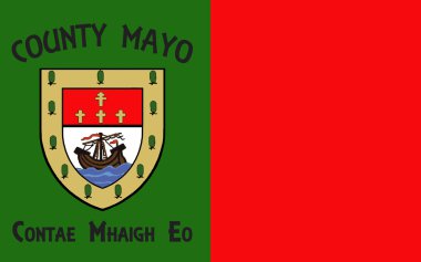 County Mayo bayrağı İrlanda bir ilçesidir