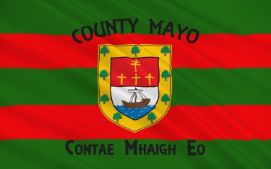 County Mayo bayrağı İrlanda bir ilçesidir