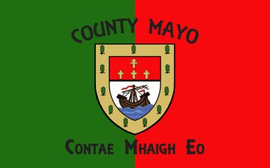 County Mayo bayrağı İrlanda bir ilçesidir