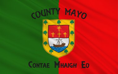 County Mayo bayrağı İrlanda bir ilçesidir