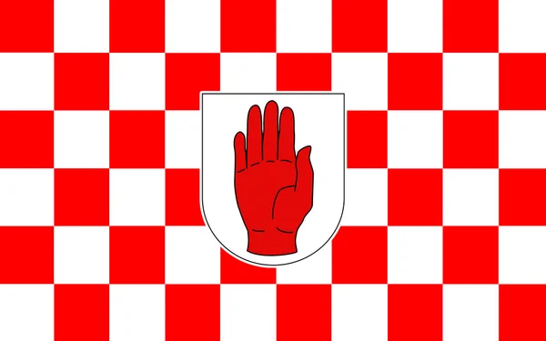 Vlag van County Tyrone is een graafschap van Ierland — Stockfoto