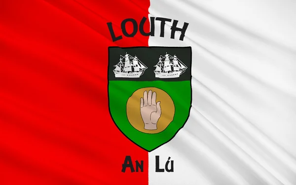 Louth megye Írország zászlaja — Stock Fotó