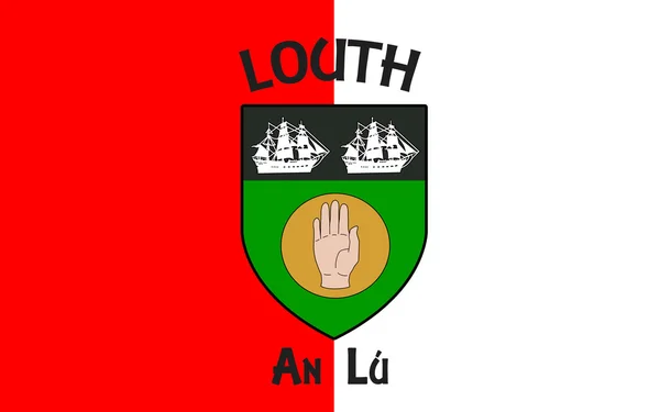 Bandeira de County Louth na Irlanda — Fotografia de Stock