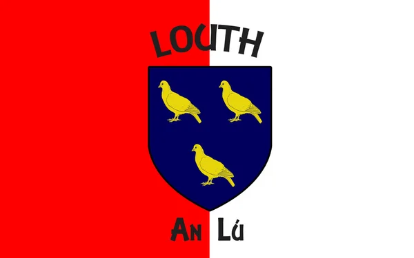 Vlajka hrabství Louth v Irsku — Stock fotografie