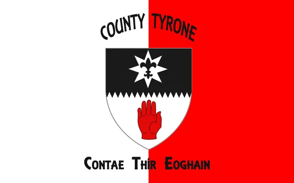 Flaga County Tyrone jest hrabstwem w Irlandii — Zdjęcie stockowe