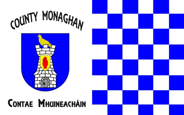 Vlag van County Monaghan is een graafschap van Ierland — Stockfoto