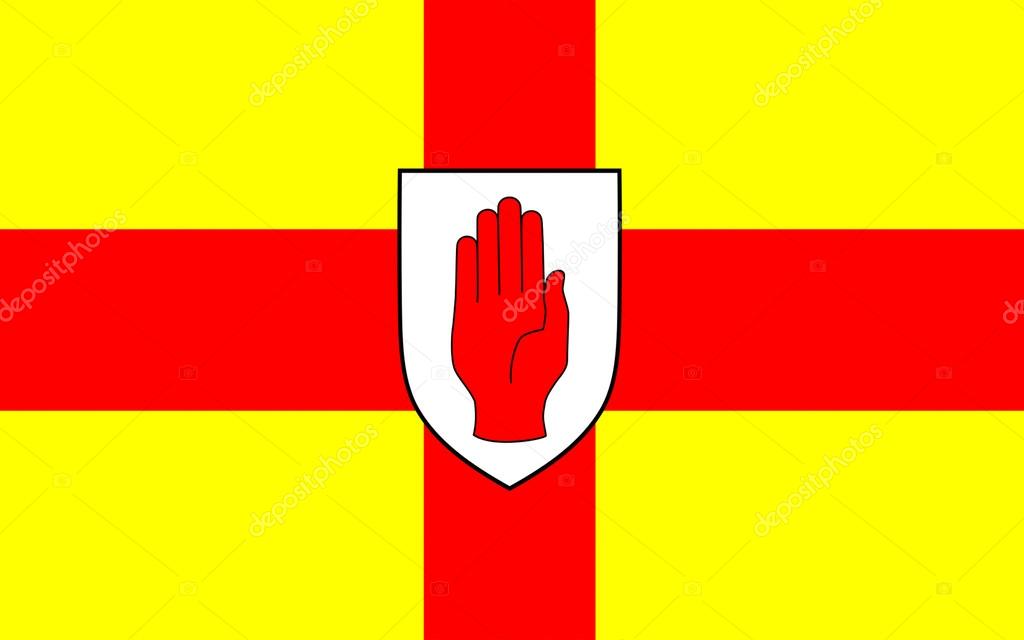 Flag of Ulster is a province in Ireland — Stock Photo © zloyel 106081924