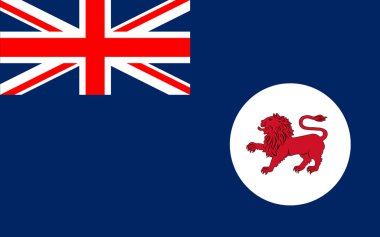 Flag of Tasmania is island state of Australia.  clipart
