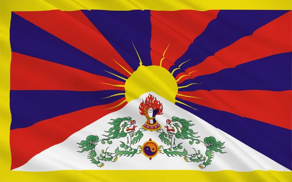 Bandeira da Região Autónoma do Tibete na China — Fotografia de Stock