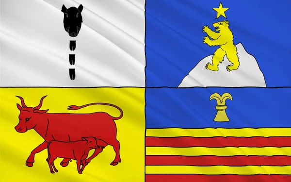 Vlag van Argeles-Gazost, Frankrijk — Stockfoto