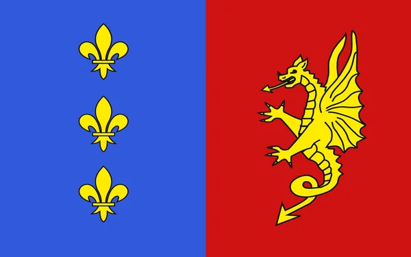 Σημαία του Μπερζεράκ, Γαλλία — Φωτογραφία Αρχείου