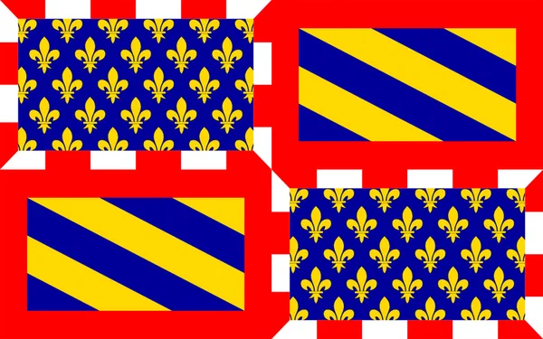 Flagge von Burgund die Region von Ost-Mittelfrankreich — Stockfoto