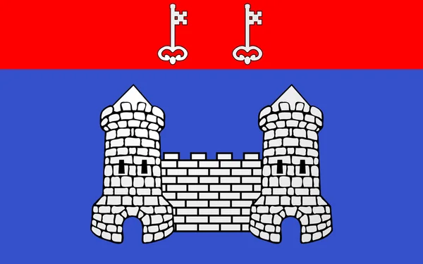 Bandeira de Chateau-Gontier, França — Fotografia de Stock