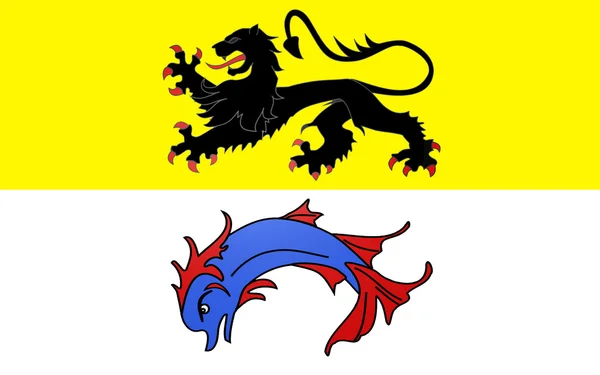 Флаг Дюнкерка, Франция — стоковое фото