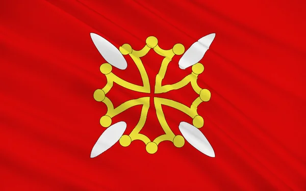 Upper Garonne, Franciaország zászlaja — Stock Fotó