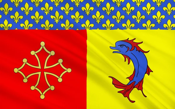 Flagge der Hautes-alpes, Frankreich — Stockfoto