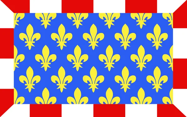 Vlajka Indre-et-Loire, Francie — Stock fotografie