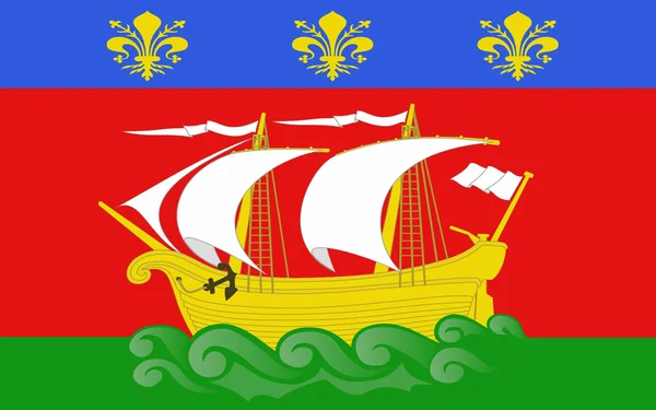 Vlag van La Rochelle, Frankrijk — Stockfoto