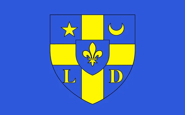 Vlajka Lodeve, Francie — Stock fotografie