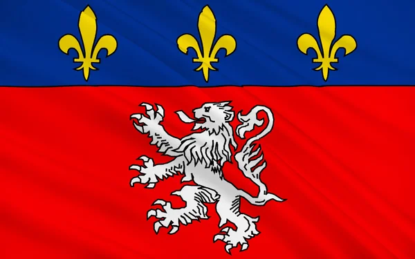 Flagge von Lyon, Frankreich — Stockfoto