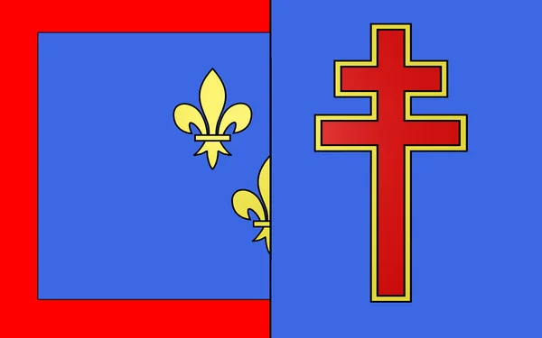 Флаг Мэн и Луары, Франция — стоковое фото