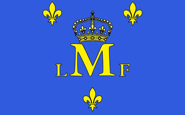 Montargis bayrağı, Fransa — Stok fotoğraf