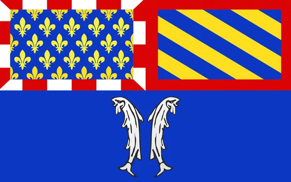Флаг Монбарда - коммуна и субпрефектура Кот-д 'Ор — стоковое фото