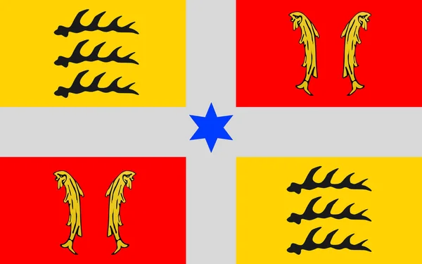 Montbeliard vlajka, Francie — Stock fotografie