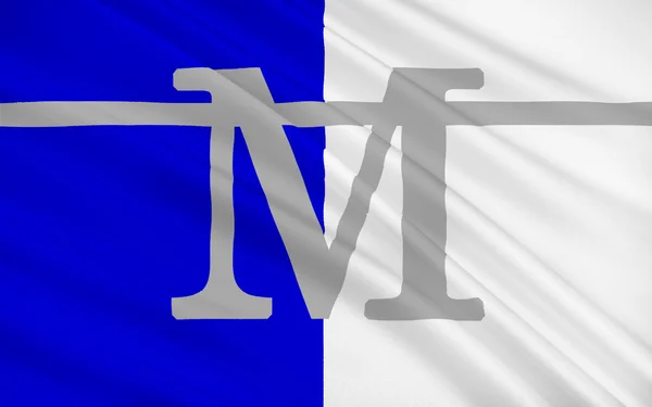 Флаг Монпелье, Франция — стоковое фото