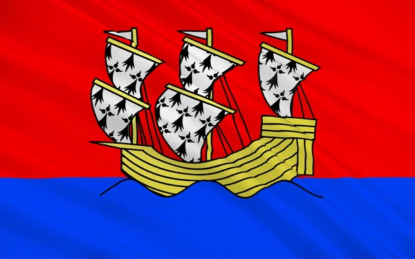 Morlaix, Franciaország zászlaja — Stock Fotó
