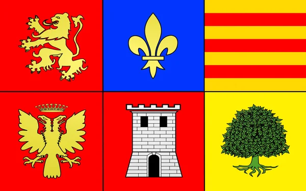 Σημαία του Pamiers, Γαλλία — Φωτογραφία Αρχείου