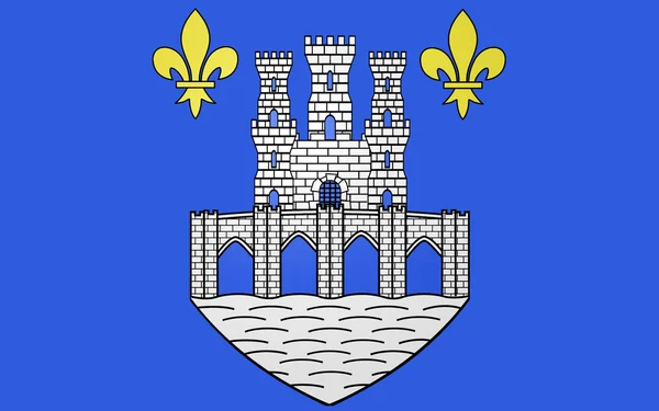 Vlag van Pontoise, Frankrijk — Stockfoto