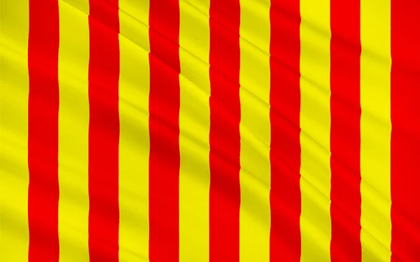Pyrenees-Orientales, Franciaország zászlaja — Stock Fotó