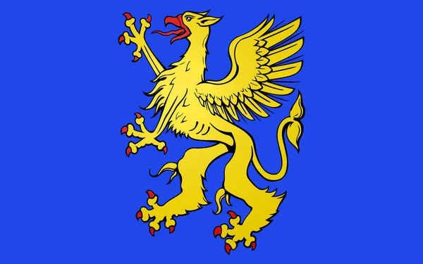 Vlajka Saint-Brieuc, Francie — Stock fotografie