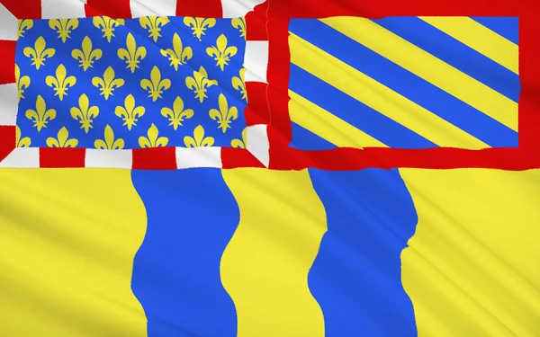 Saone-et-Loire flagga — Stockfoto