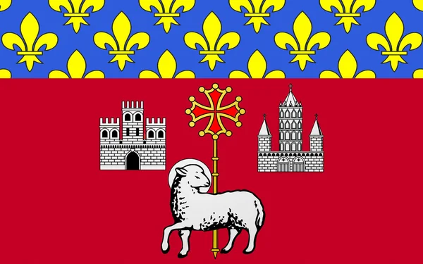 Flagge von toulouse, Frankreich — Stockfoto