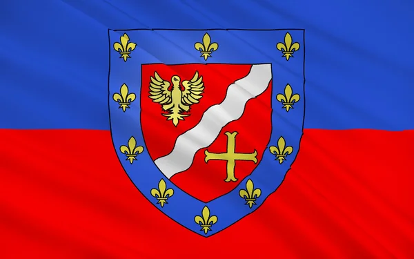 Флаг Val-dOise, France — стоковое фото