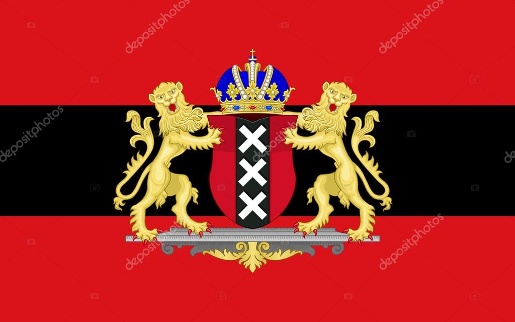 Bandera de Amsterdam de Holanda — Fotos de Stock © zloyel #109581740