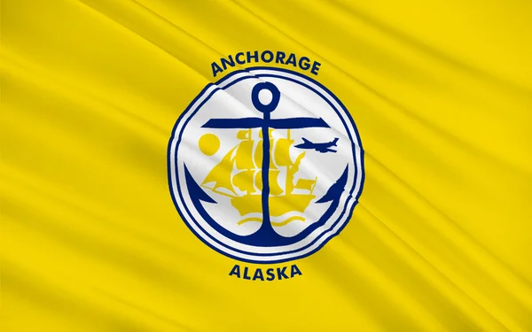 Flagge der Ankerplätze - alaska, usa — Stockfoto