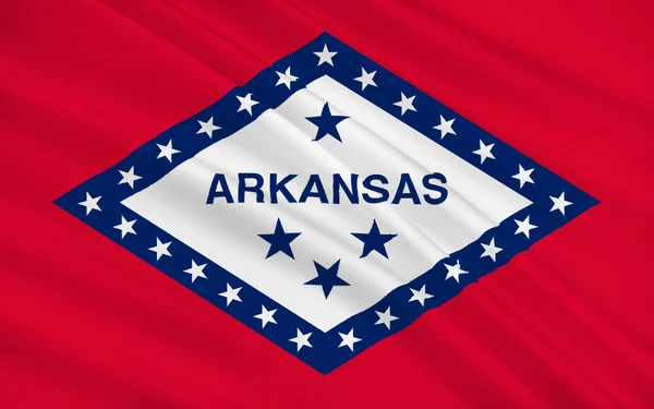 Флаг Арканзаса, США — стоковое фото
