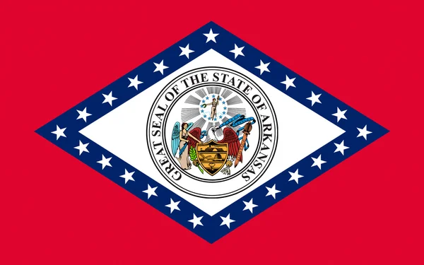 알칸사 스, 미국의 국기 — 스톡 사진