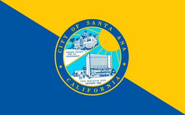 Santa Ana zászlaja a megye székhelye az Orange County, Kalifornia, U — Stock Fotó