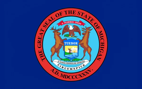 Flag of Michigan, USA — Stock Photo, Image