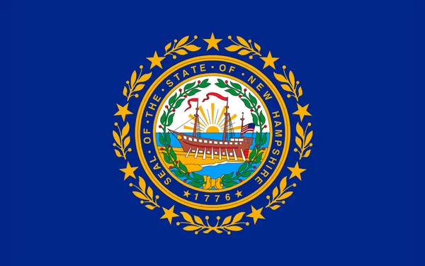 New hampshire, Amerikai Egyesült Államok zászlaja — Stock Fotó