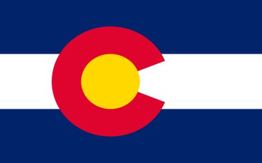 Flag of Colorado, USA clipart